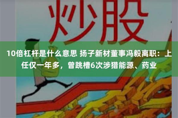 10倍杠杆是什么意思 扬子新材董事冯毅离职：上任仅一年多，曾跳槽6次涉猎能源、药业