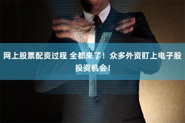 网上股票配资过程 全都来了！众多外资盯上电子股投资机会！